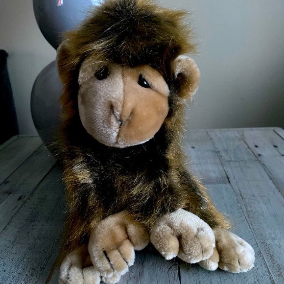 Ty Other - Vintage Ty Cha Cha Monkey Chimpanzee Plush Brown Furry Shaggy Stuffe Animal 1998